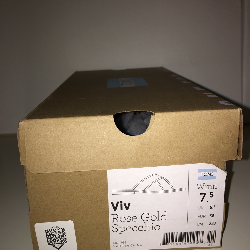 Toms Rose Gold Viv sandals NWT